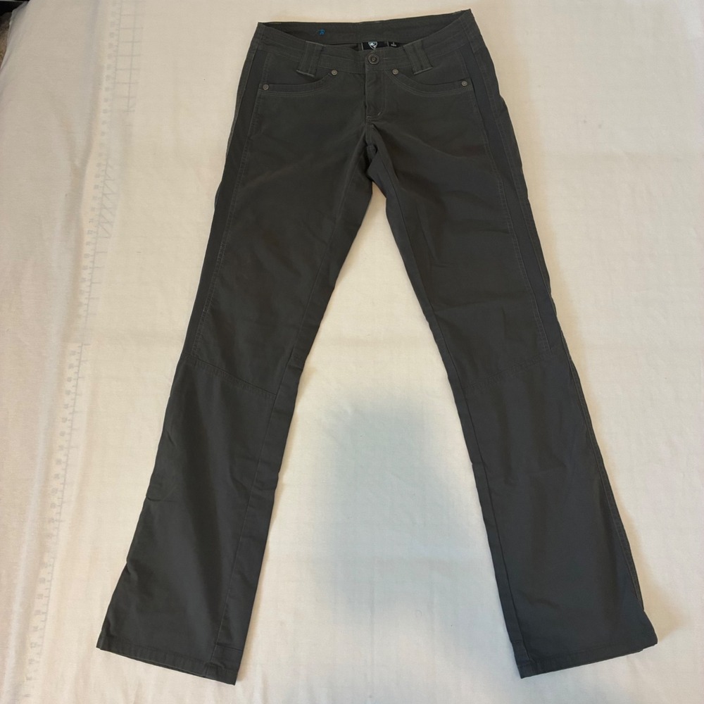 KUHL Hiking Pants Women 2 REG Gray Good Vintage Patina Dye Outdoor Active Wear